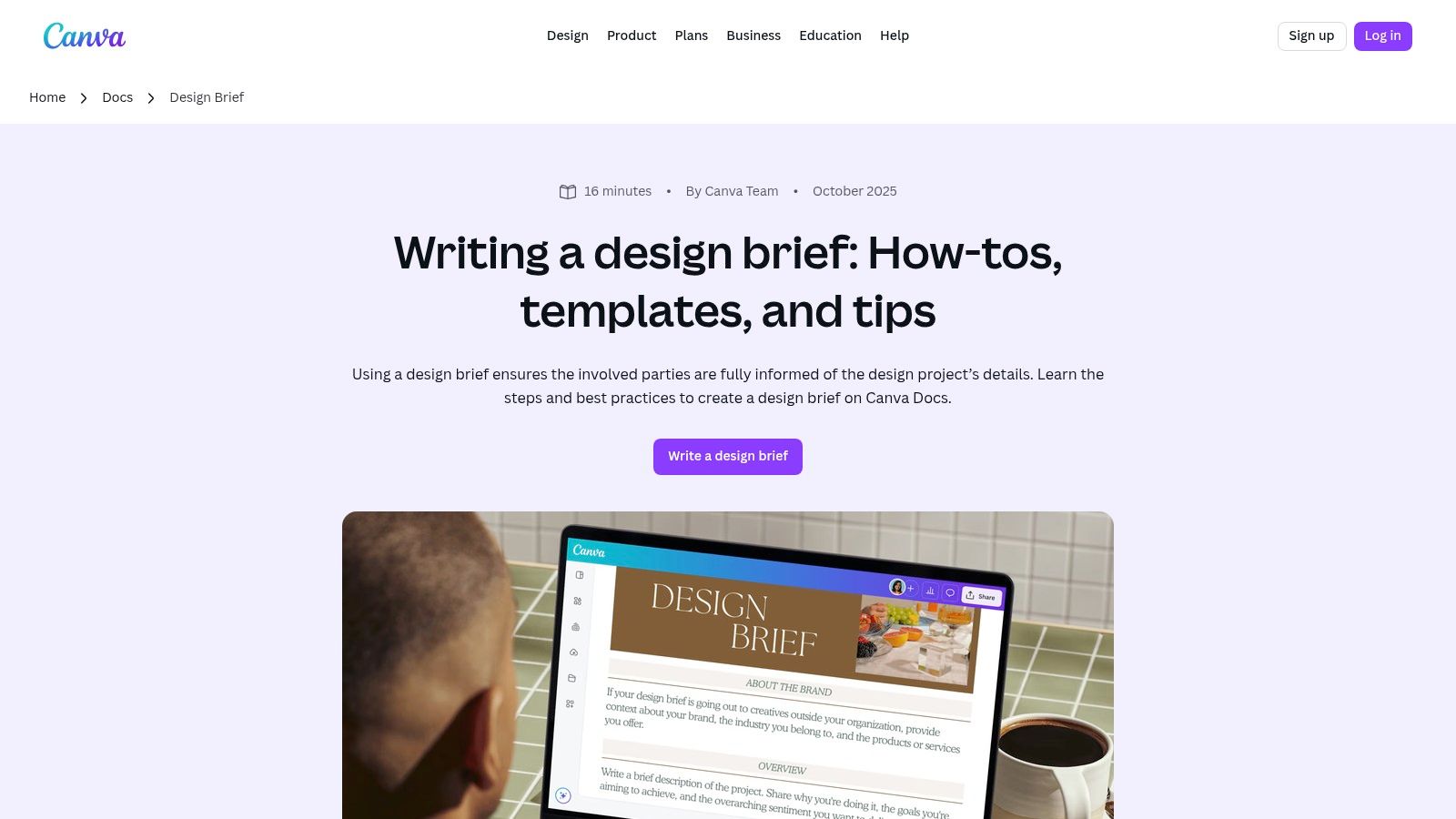 Canva – Design Brief (Docs + Templates)
