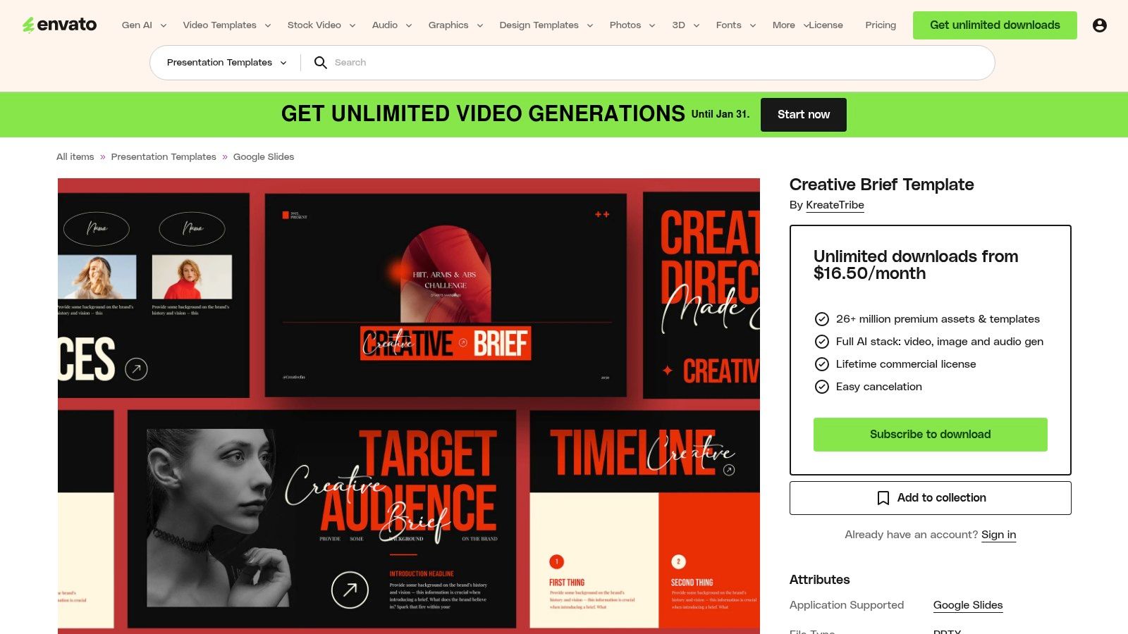 Envato Elements – Creative/Design Brief Templates