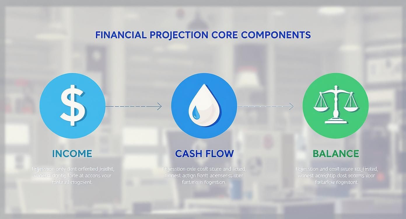 Infographic about startup financial projections template