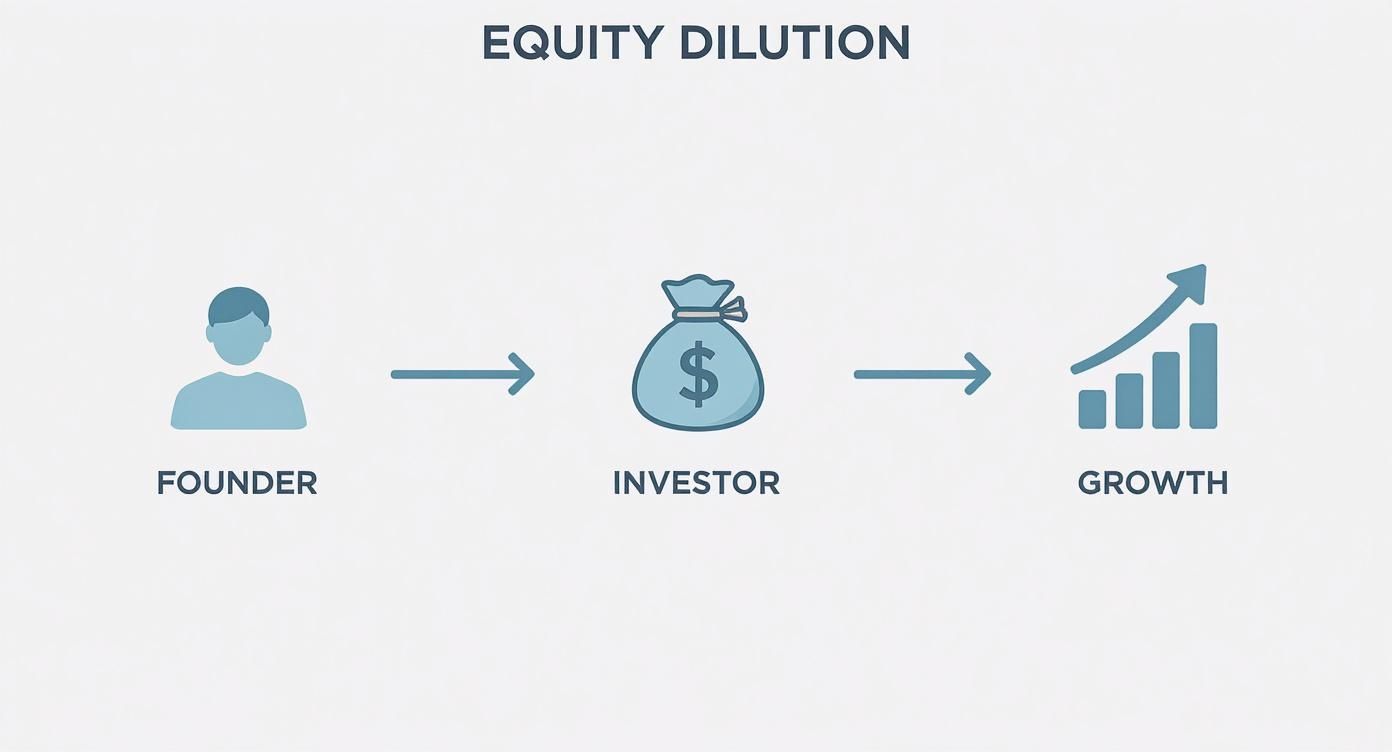 Infographic about what is equity dilution